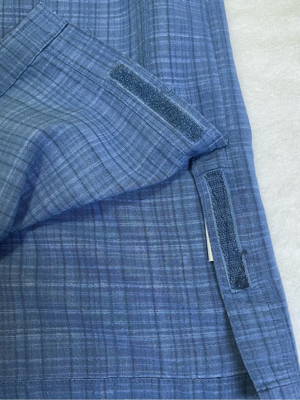 5.11 Tactical Men's XL Short-Sleeve Button-Up Shirt Blue Crosshatch Pattern - Picture 7 of 10